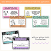 Parts of Speech Posters - Cutesy Composition Notebook English Decor - Miss Jacobs Little Learners