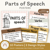 Parts of Speech Posters - Daisy Gingham Neutrals Decor - Miss Jacobs Little Learners