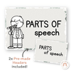 Parts of Speech Posters - Modern Jungle Earthy Decor - Miss Jacobs Little Learners