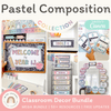 Pastel Composition Notebook Classroom Decor Bundle - Miss Jacobs Little Learners