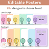 Pastel Hot Air Balloon Theme Classroom Essentials Decor Pack - Miss Jacobs Little Learners