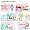 Pastel Hot Air Balloon Theme Classroom Essentials Decor Pack - Miss Jacobs Little Learners