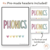 Phonics Posters - Pastel Classroom Theme - Miss Jacobs Little Learners