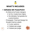 Pineapple Door Display Classroom Decor - Miss Jacobs Little Learners
