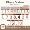 Place Value Display Posters | Ombre Neutral Math Classroom Decor - Miss Jacobs Little Learners