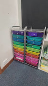 Teacher Trolley Labels | 10 Drawer cart labels in Daisy Gingham | Editable - Miss Jacobs Little Learners