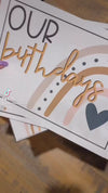 Boho Rainbow Birthday Chart | Editable Neutral Rainbow Decor - Miss Jacobs Little Learners