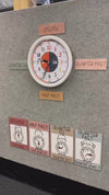 Time & Clock Posters | Boho Rainbow | Editable Neutral Classroom Decor - Miss Jacobs Little Learners