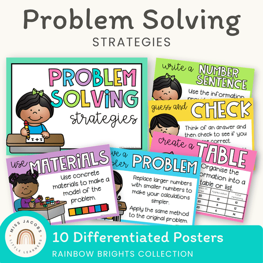 Problem Solving Strategy Posters | Rainbow