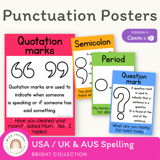 Punctuation Posters - Bright Theme