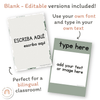 Punctuation Posters - Modern Jungle Earthy Decor - Miss Jacobs Little Learners