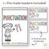 Punctuation Posters - Pastel Classroom Theme - Miss Jacobs Little Learners