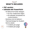 Rainbow Hot Air Balloon Door Display Classroom Decor - Miss Jacobs Little Learners