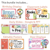 Rainbow Hot Air Balloon Theme Classroom Essentials Decor Pack - Miss Jacobs Little Learners