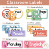 Rainbow Hot Air Balloon Theme Classroom Essentials Decor Pack - Miss Jacobs Little Learners