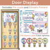 Rainbow Hot Air Balloon Theme Classroom Essentials Decor Pack - Miss Jacobs Little Learners
