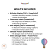 Rainbow Hot Air Balloon Theme Classroom Essentials Decor Pack - Miss Jacobs Little Learners