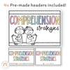 Reading Comprehension Strategies Posters - Pastel Theme - Miss Jacobs Little Learners