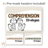 Reading Comprehension Strategies Posters - Woodland Theme - Miss Jacobs Little Learners