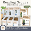 Reading Group Organizers & Labels - Boho Plants Decor - Miss Jacobs Little Learners