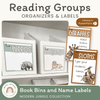 Reading Group Organizers & Labels - Modern Jungle Classroom Decor - Miss Jacobs Little Learners