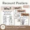 Recount Posters | Ombre Neutral English Classroom Decor - Miss Jacobs Little Learners