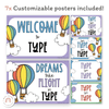 Retro Hot Air Balloon Door Display Classroom Decor - Miss Jacobs Little Learners