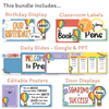 Retro Hot Air Balloon Theme Classroom Essentials Decor Pack - Miss Jacobs Little Learners