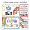 Retro Rainbow Door Display Classroom Decor - Miss Jacobs Little Learners