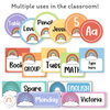 Retro Rainbow Theme Classroom Essentials Decor Pack - Miss Jacobs Little Learners