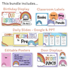 Retro Rainbow Theme Classroom Essentials Decor Pack - Miss Jacobs Little Learners