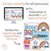 Retro Rainbow Theme Classroom Essentials Decor Pack - Miss Jacobs Little Learners