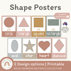 Shape Posters - Boho Rainbow Neutrals Classroom Decor - Miss Jacobs Little Learners