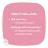 Shape Posters | Modern Simple Pastels | Calm Classroom Decor | Editable - Miss Jacobs Little Learners