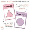 Shape Posters | Modern Simple Pastels | Calm Classroom Decor | Editable - Miss Jacobs Little Learners