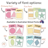 Shape Posters - Spotty Pastel Classroom Decor - Miss Jacobs Little Learners