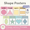 Shape Posters - Spotty Pastel Classroom Decor - Miss Jacobs Little Learners