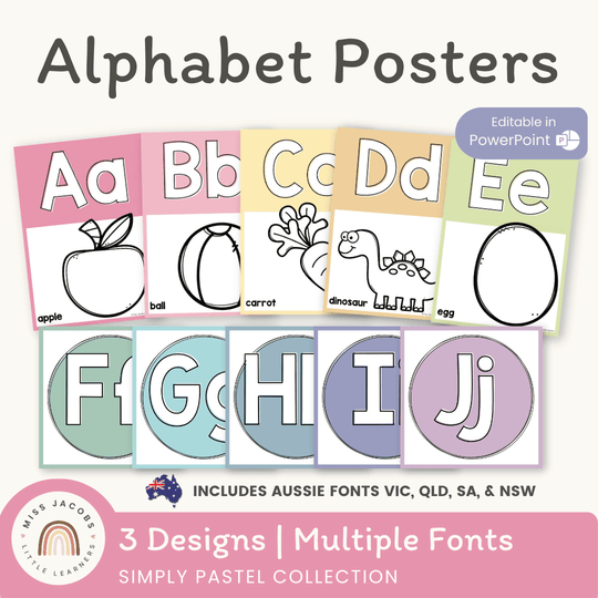 Simple Pastels Alphabet Posters