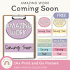 Simple Pastels Amazing Work Coming Soon Posters - Miss Jacobs Little Learners