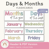 Simple Pastels Days and Months Flashcards - Miss Jacobs Little Learners