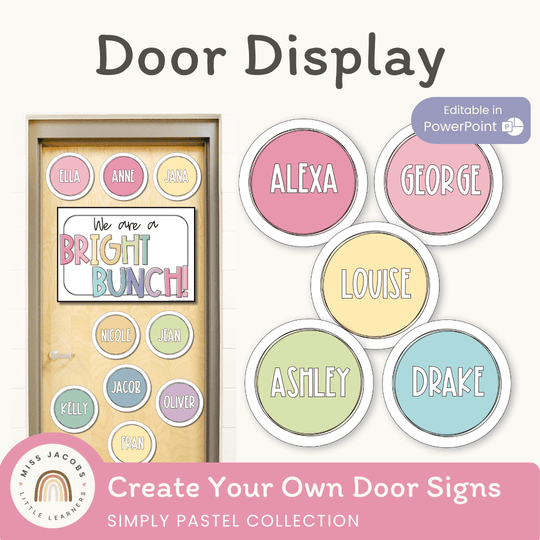 Simple Pastels Door Display or Bulletin Board