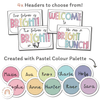 Simple Pastels Door Display or Bulletin Board - Miss Jacobs Little Learners