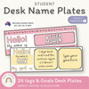Simple Pastels Student Name & Goals Desk Plates - Miss Jacobs Little Learners