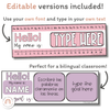 Simple Pastels Student Name & Goals Desk Plates - Miss Jacobs Little Learners