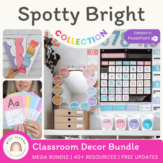 Spotty Bright Classroom Decor Bundle
