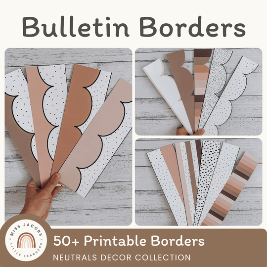 Spotty Neutrals Bulletin Board Borders