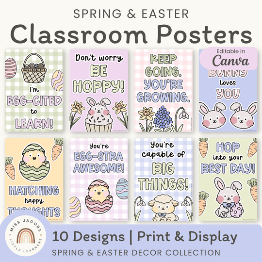 Spring and Easter Classroom Posters Decor