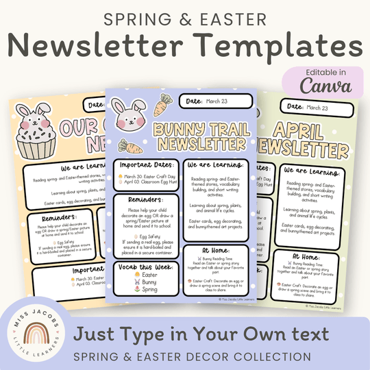 Spring and Easter Theme Newsletters Templates