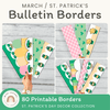 St. Patrick’s Day Bulletin Board Borders Classroom Decor - Miss Jacobs Little Learners