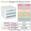 Sterilite 3 - Drawer Labels - Spotty Pastel Classroom Decor - Miss Jacobs Little Learners